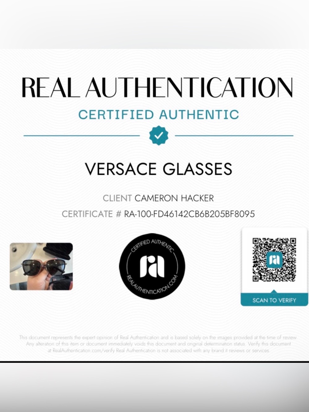 Versace Women’s Black & Gold Fashion Sunglasses - Picture 9 of 9